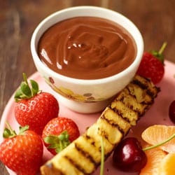 Boozy chocolate & cherry fondue